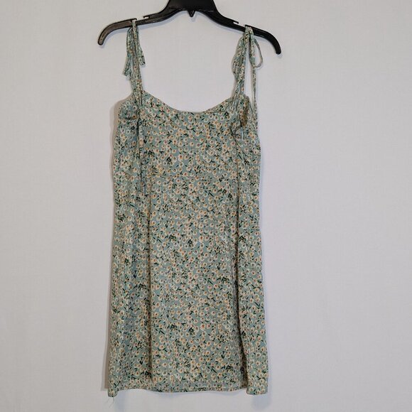 SHEIN Sage Green Floral Spaghetti Strap Mini Tank Dress; Size S - Picture 3 of 5